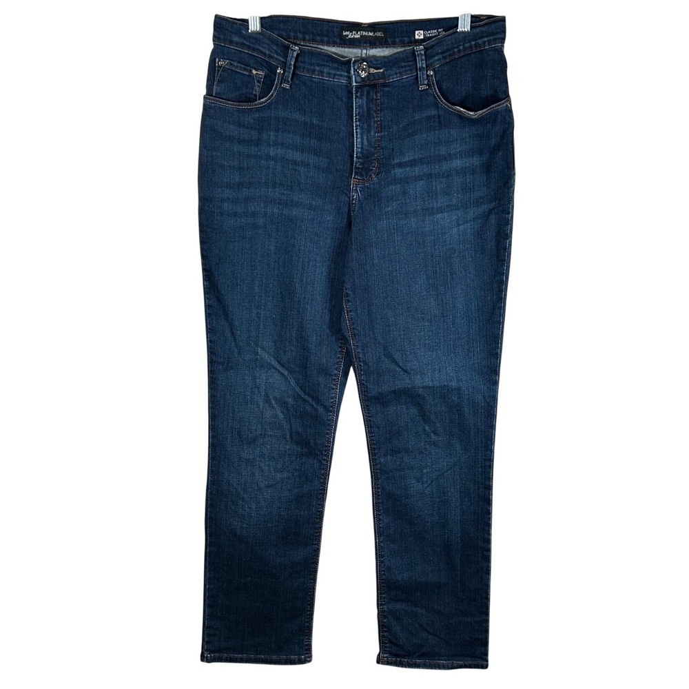 Lee Platinum Label Womens 10 Short Dark Wash Classic Fit Straight Leg Jeans